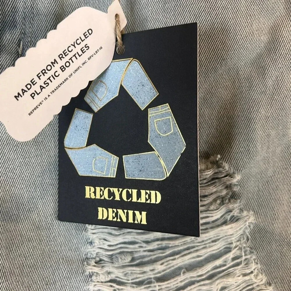 Indigo Rein NWT Super High Rise Short Distressed Light Blue 11 - Picture 7 of 16